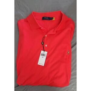 Polo Ralph Lauren Men Polo Shirt Sz XLT RED Classic Business Casual Bold